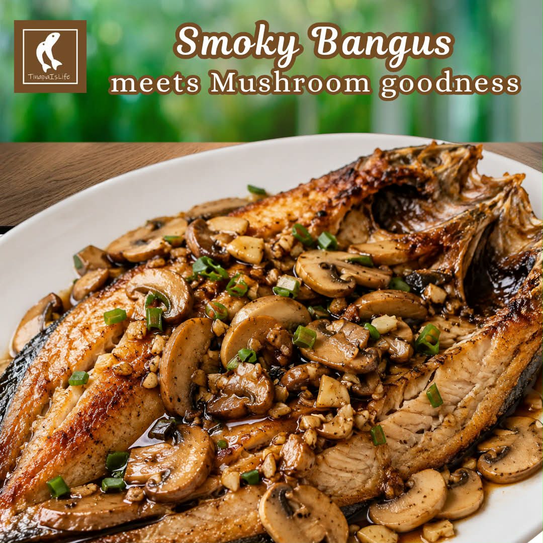 Bangus Tinapa in Mushroom Sauce