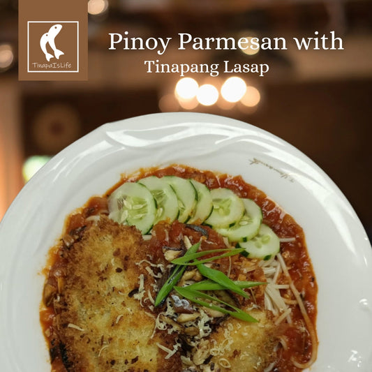 Cheddar Chicken in Red Sauce con Tinapa