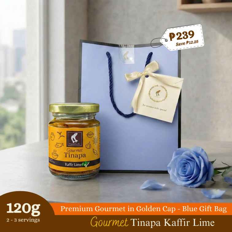 Premium Gourmet in Golden Cap - Blue Gift Bag Bundle of 1 Bottle (Kaffir)