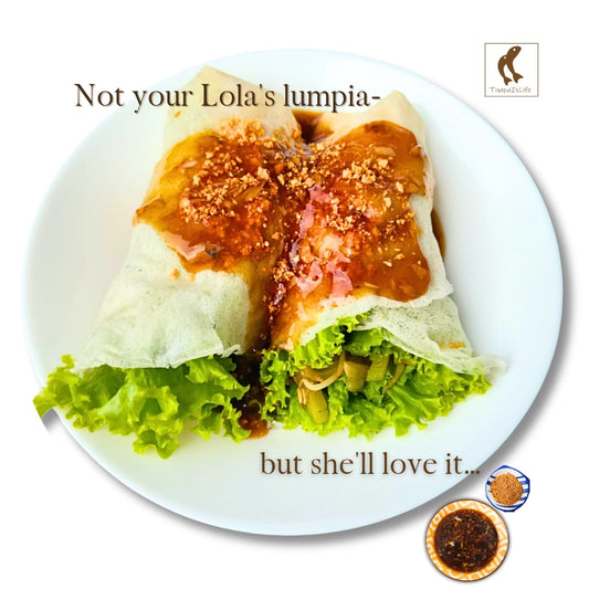 Fresh Lumpia con Tinapa sauce