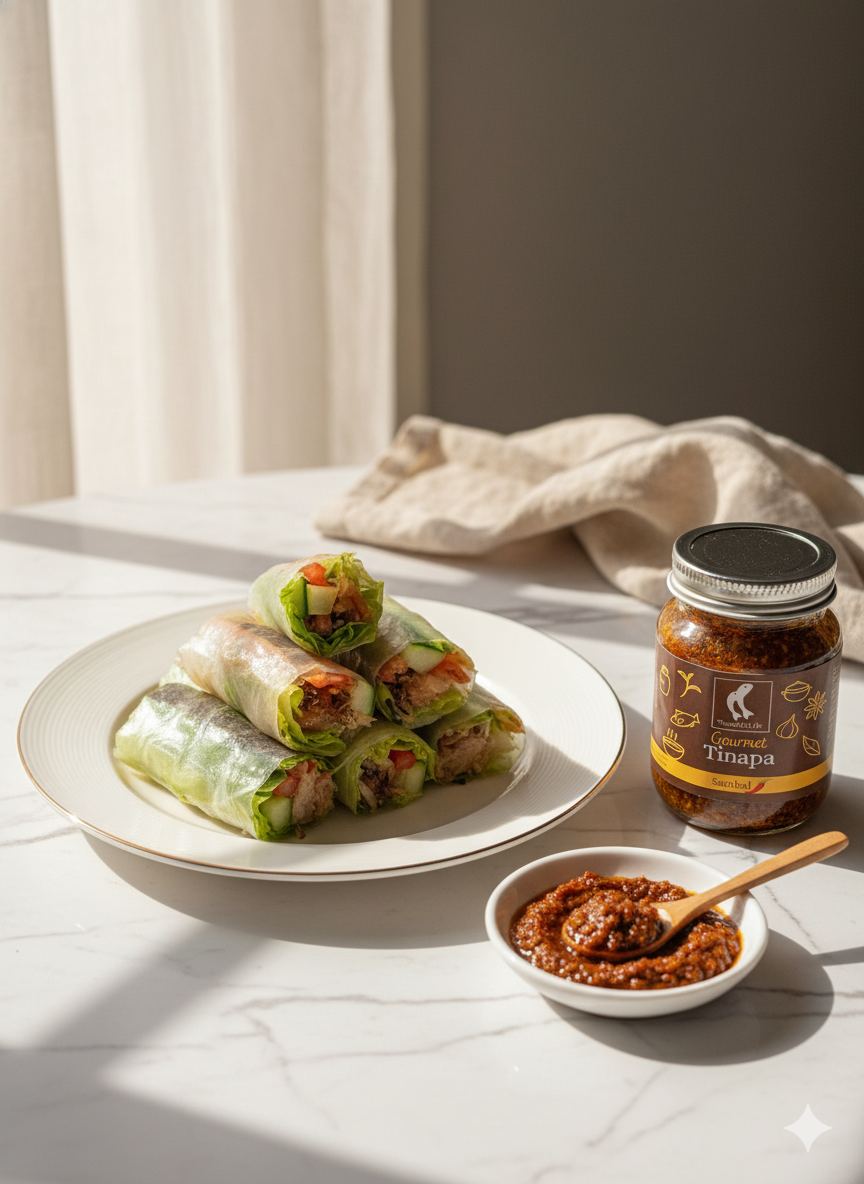 Kimchi or Sambal Vietnamese Roll