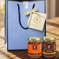 Premium Gourmet in Golden Cap - Blue Gift Bag Bundle of 2 Bottles (Sambal+Kimchi)