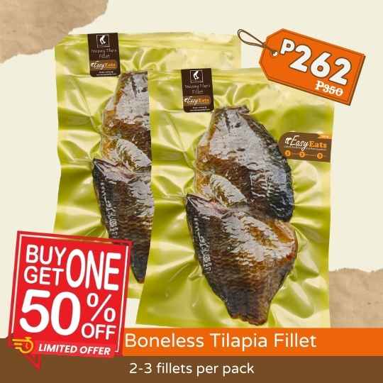 [Limited Time Offer - Buy 1 Take 1 50% off] EasyEats Tinapang Tilapia Fillet 160g