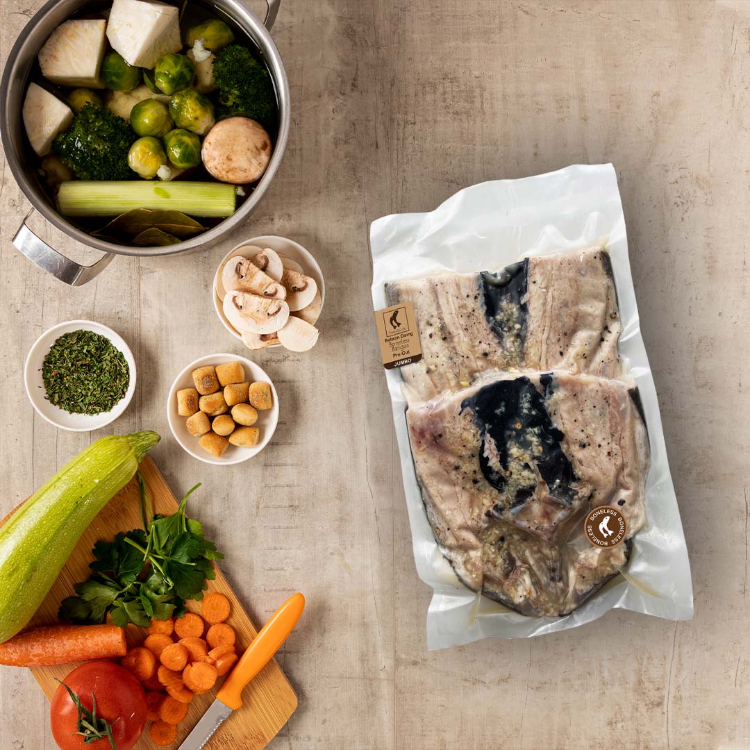 Daing - Boneless Bangus JUMBO 350g (Pre-Cut)