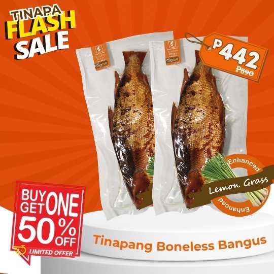 Flash Sale [Buy 1 Take 1 50% off] EasyEats Tinapang Boneless Bangus - Large