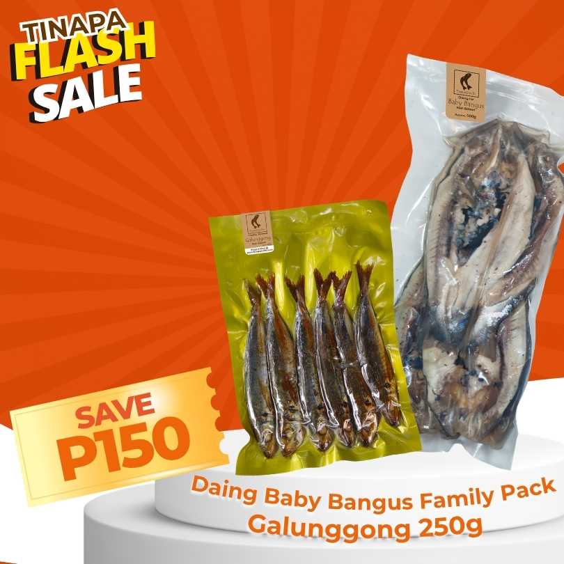 Flash Sale [Save 150] Daing Baby Bangus Family Pack 500g + Galunggong 250g