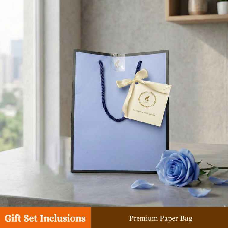 Premium Gourmet in Golden Cap - Blue Gift Bag Bundle of 2 Bottles (Sambal+Kimchi)