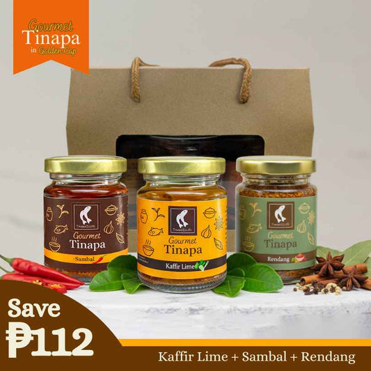 Gourmet Tinapa in Golden Cap Collection Bundle (Kaffir, Sambal, Rendang)