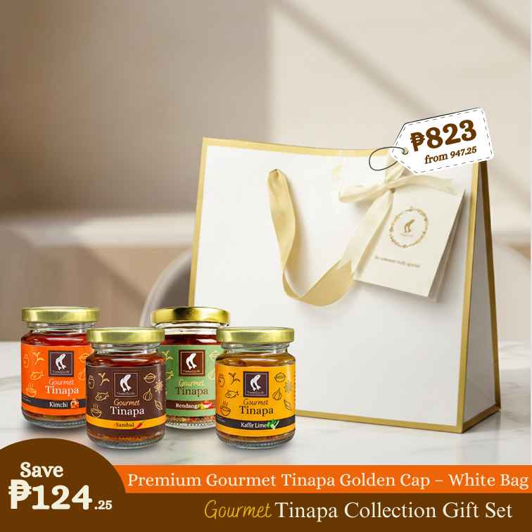 Premium Gourmet in Golden Cap, Pearl White Gift Set – 4 Bottles