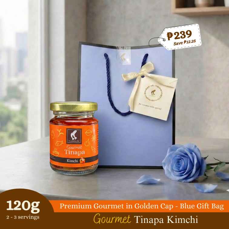 Premium Gourmet in Golden Cap - Blue Gift Bag Bundle of 1 Bottle (Kimchi)