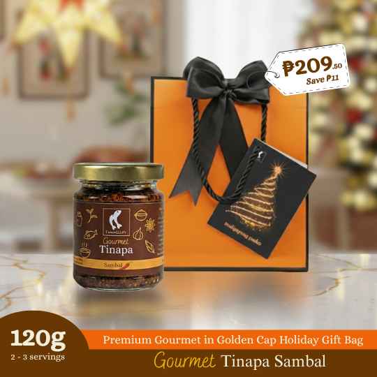 Premium Gourmet in Golden Cap Holiday Gift Bag Bundle of 1 Bottle (Sambal)