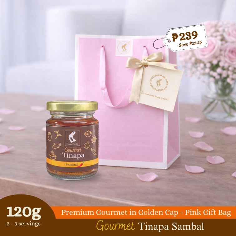 Premium Gourmet in Golden Cap - Pink Gift Bag Bundle of 1 Bottle (Sambal)