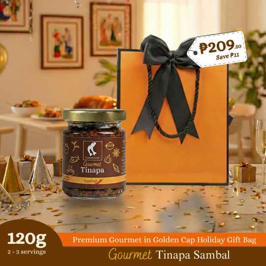 Premium Gourmet in Golden Cap Holiday Gift Bag Bundle of 1 Bottle (Sambal)
