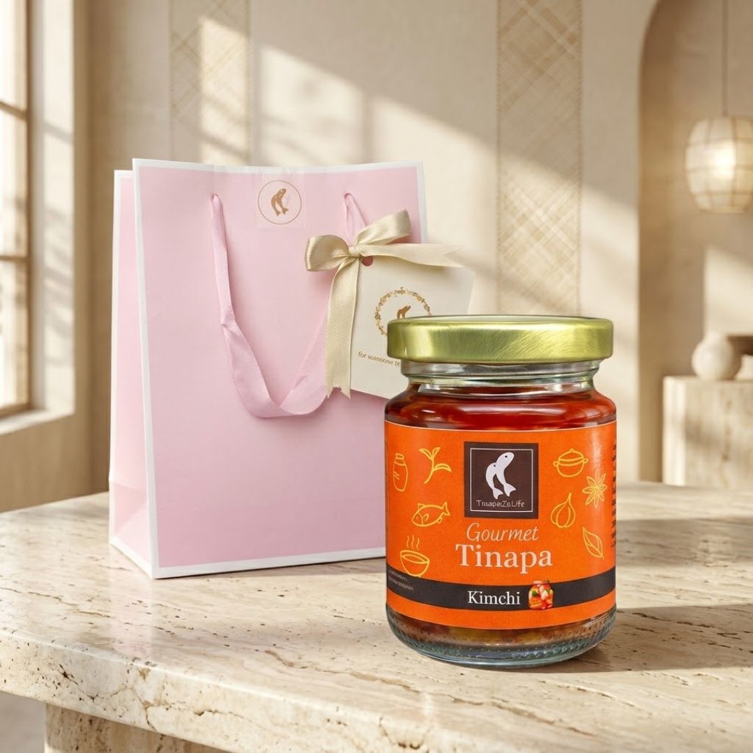 Premium Gourmet in Golden Cap - Pink Gift Bag Bundle of 1 Bottle (Kimchi)