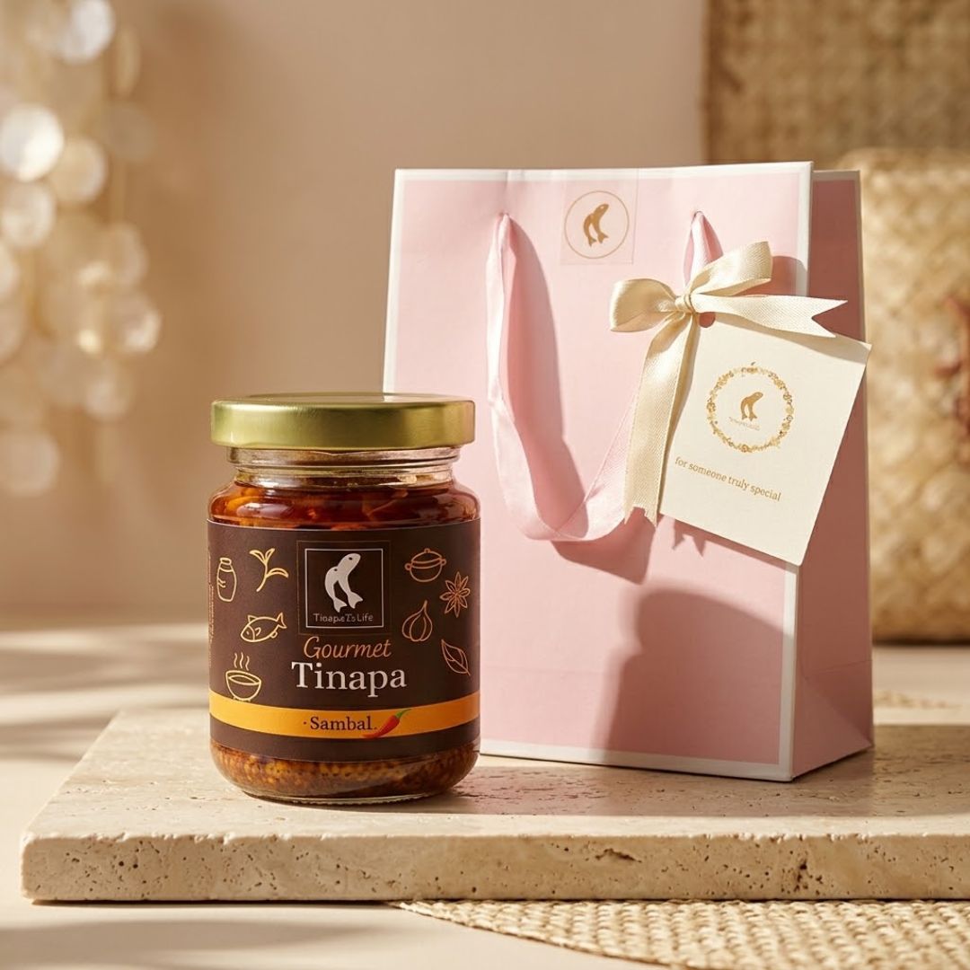 Premium Gourmet in Golden Cap - Pink Gift Bag Bundle of 1 Bottle (Sambal)