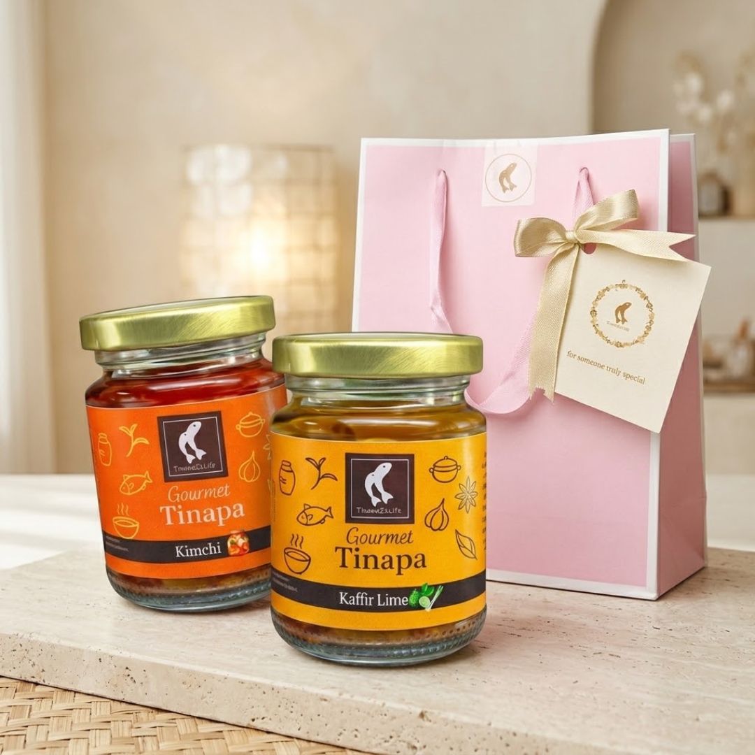 Premium Gourmet in Golden Cap - Pink Gift Bag Bundle of 2 Bottles (Kaffir+Kimchi)